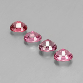 캐럿 천연 멀티 핑크 스피넬 보석, 타원형 컷, 6.1×5 mm, VVS-VS