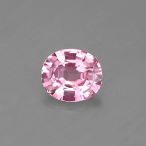 0.85캐럿 천연 핑크 스피넬, 타원형 컷, 6.6×5.7 mm, VS
