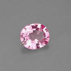 0.85캐럿 천연 핑크 스피넬, 타원형 컷, 6.6×5.7 mm, VS