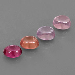캐럿 천연 멀티컬러 스피넬 보석, 타원형 컷, 5.2×4.3 mm, 투명한