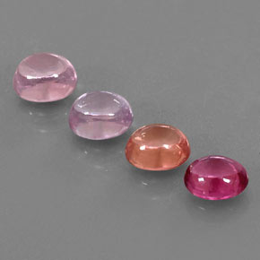 캐럿 천연 멀티컬러 스피넬 보석, 타원형 컷, 5.2×4.3 mm, 투명한