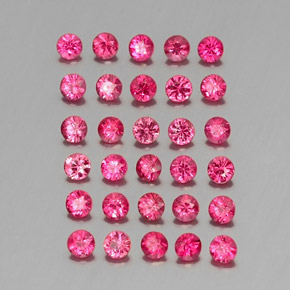 캐럿 천연 핑크 레드 스피넬 보석, 라운드 컷, 2.67 mm, VVS-VS