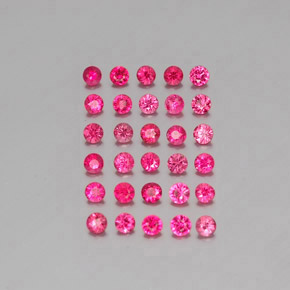캐럿 천연 핑크 레드 스피넬 보석, 라운드 컷, 2.70 mm, VVS-VS