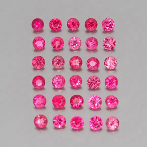 캐럿 천연 핑크 레드 스피넬 보석, 라운드 컷, 2.70 mm, VVS-VS