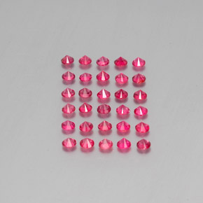 캐럿 천연 핑크 레드 스피넬 보석, 라운드 컷, 2.67 mm, VVS-VS
