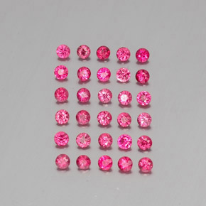 캐럿 천연 핑크 레드 스피넬 보석, 라운드 컷, 2.68 mm, VVS-VS