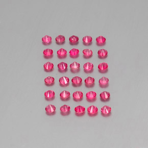 캐럿 천연 핑크 레드 스피넬 보석, 라운드 컷, 2.68 mm, VVS-VS