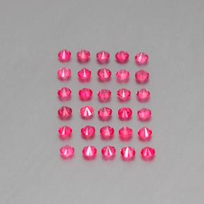 캐럿 천연 핑크 레드 스피넬 보석, 라운드 컷, 2.71 mm, VVS-VS