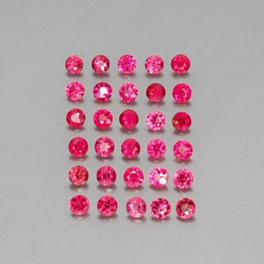 캐럿 천연 핑크 레드 스피넬 보석, 라운드 컷, 2.69 mm, VVS-VS