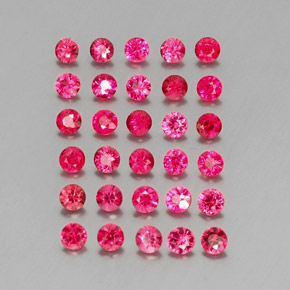 캐럿 천연 핑크 레드 스피넬 보석, 라운드 컷, 2.69 mm, VVS-VS