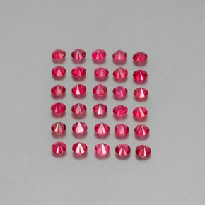 캐럿 천연 핑크 레드 스피넬 보석, 라운드 컷, 2.69 mm, VVS-VS
