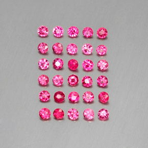캐럿 천연 핑크 레드 스피넬 보석, 라운드 컷, 2.70 mm, VVS-VS