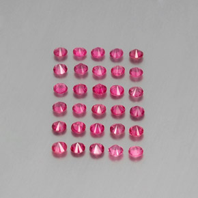 캐럿 천연 핑크 레드 스피넬 보석, 라운드 컷, 2.70 mm, VVS-VS