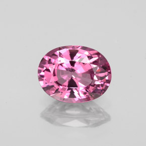 1.58캐럿 천연 보랏빛 핑크 스피넬, 타원형 컷, 8.2×6.4 mm, VVS-VS