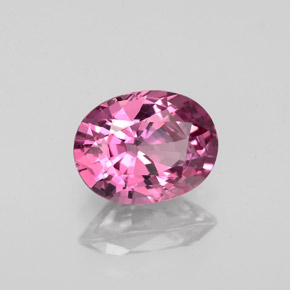 1.58캐럿 천연 보랏빛 핑크 스피넬, 타원형 컷, 8.2×6.4 mm, VVS-VS