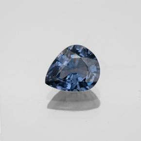 1.49캐럿 천연 딥 블루 스피넬, 배 모양, 8×6.7 mm, VVS