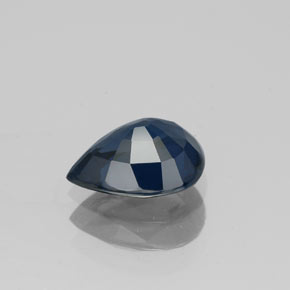 1.17캐럿 천연 딥 블루 스피넬, 배 모양, 7.7×6.2 mm, VVS