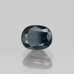 1.13캐럿 천연 딥 블루 스피넬, 타원형 컷, 6.5×5.1 mm, VS