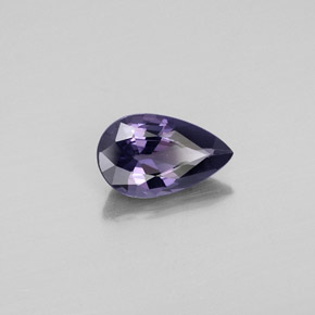 1.36캐럿 천연 바이올렛 블루 스피넬, 배 모양, 9.2×5.7 mm, VVS
