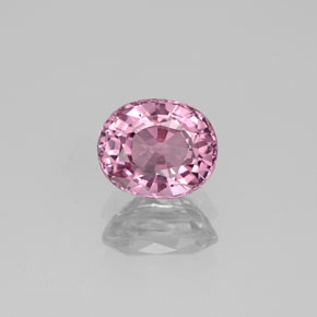 1.28캐럿 천연 핑크빛 바이올렛 스피넬, 타원형 컷, 6.9×5.7 mm, VVS-VS