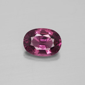 1.38캐럿 천연 퍼플 로즈 스피넬, 타원형 컷, 7.9×5.8 mm, VVS-VS