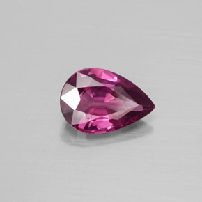 1.19캐럿 천연 퍼플 로즈 스피넬, 배 모양, 8.4×5.8 mm, VS