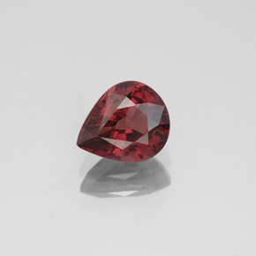 1.33캐럿 천연 갈색빛 레드 스피넬, 배 모양, 7.5×6.3 mm, VVS-VS