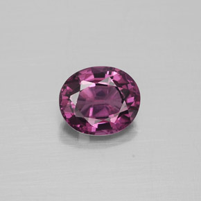1.00캐럿 천연 바이올렛 로즈 스피넬, 타원형 컷, 6.6×5.6 mm, VVS