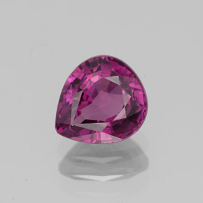 1.17캐럿 천연 퍼플 로즈 스피넬, 배 모양, 6.8×6.1 mm, VS