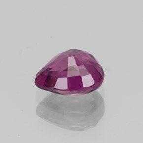 1.17캐럿 천연 퍼플 로즈 스피넬, 배 모양, 6.8×6.1 mm, VS