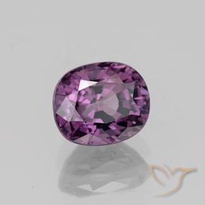 1.27캐럿 천연 그레이프 퍼플 스피넬, 타원형 컷, 6.6×5.5 mm, VVS-VS