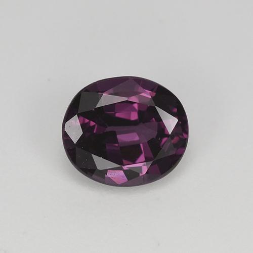 1.13캐럿 천연 와인 퍼플 스피넬, 타원형 컷, 7×6 mm, VS