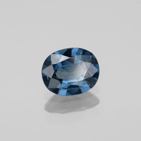 0.83캐럿 천연 깊은 녹청색 스피넬, 타원형 컷, 6.8×5.5 mm, VVS-VS