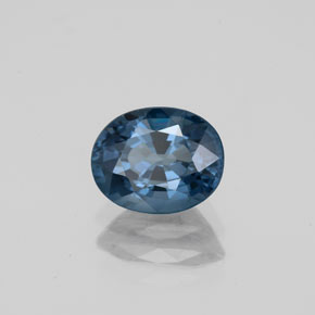1.46캐럿 천연 녹청색 스피넬, 타원형 컷, 7.6×6 mm, VS