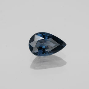 0.95캐럿 천연 깊은 녹청색 스피넬, 배 모양, 7.9×5.1 mm, SI