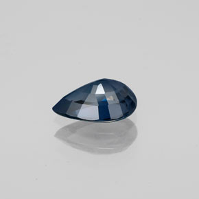 0.95캐럿 천연 깊은 녹청색 스피넬, 배 모양, 7.9×5.1 mm, SI