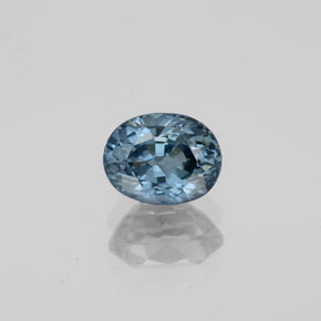 1.20캐럿 천연 녹청색 스피넬, 타원형 컷, 6.8×5.2 mm, VVS