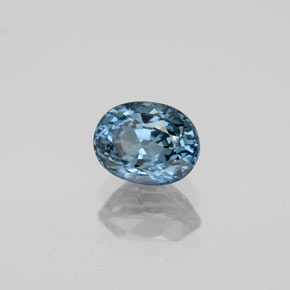 1.20캐럿 천연 녹청색 스피넬, 타원형 컷, 6.8×5.2 mm, VVS