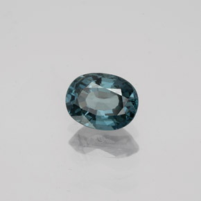 0.99캐럿 천연 딥 블루 그린 스피넬, 타원형 컷, 6.8×5.2 mm, VS-SI