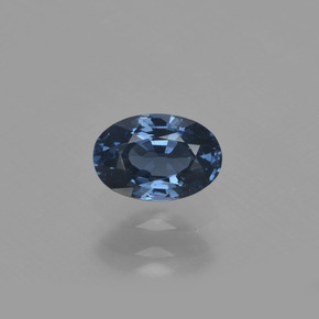 0.74캐럿 천연 딥 블루 스피넬, 타원형 컷, 6.3×4.3 mm, VS