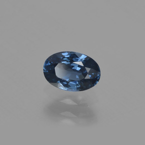 0.74캐럿 천연 딥 블루 스피넬, 타원형 컷, 6.3×4.3 mm, VS