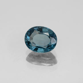 1.37캐럿 천연 녹청색 스피넬, 타원형 컷, 7.3×5.9 mm, VVS-VS