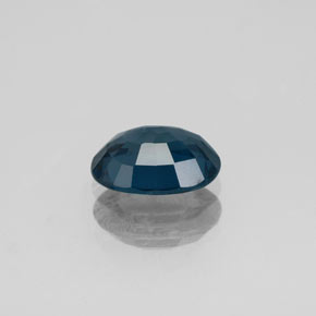 1.09캐럿 천연 깊은 녹청색 스피넬, 타원형 컷, 7.4×5.6 mm, SI