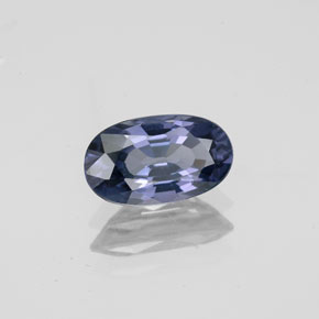 1.28캐럿 천연 바이올렛 블루 스피넬, 타원형 컷, 8.7×5.1 mm, VVS