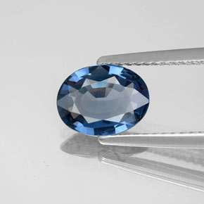 1.22캐럿 천연 녹청색 스피넬, 타원형 컷, 8.6×6.6 mm, VS