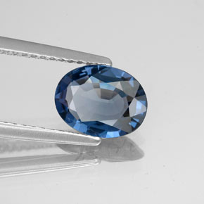 1.22캐럿 천연 녹청색 스피넬, 타원형 컷, 8.6×6.6 mm, VS