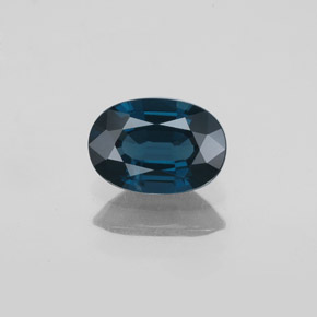 1.14캐럿 천연 깊은 녹청색 스피넬, 타원형 컷, 8.1×5.6 mm, VS-SI
