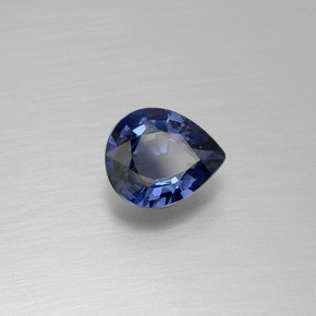 1.04캐럿 천연 깊은 녹청색 스피넬, 배 모양, 7.4×6.1 mm, VVS-VS