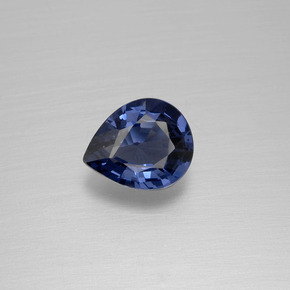 1.04캐럿 천연 깊은 녹청색 스피넬, 배 모양, 7.4×6.1 mm, VVS-VS