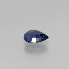 1.04캐럿 천연 깊은 녹청색 스피넬, 배 모양, 7.4×6.1 mm, VVS-VS